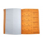 Ticket Book-Square Counter Book-Orange